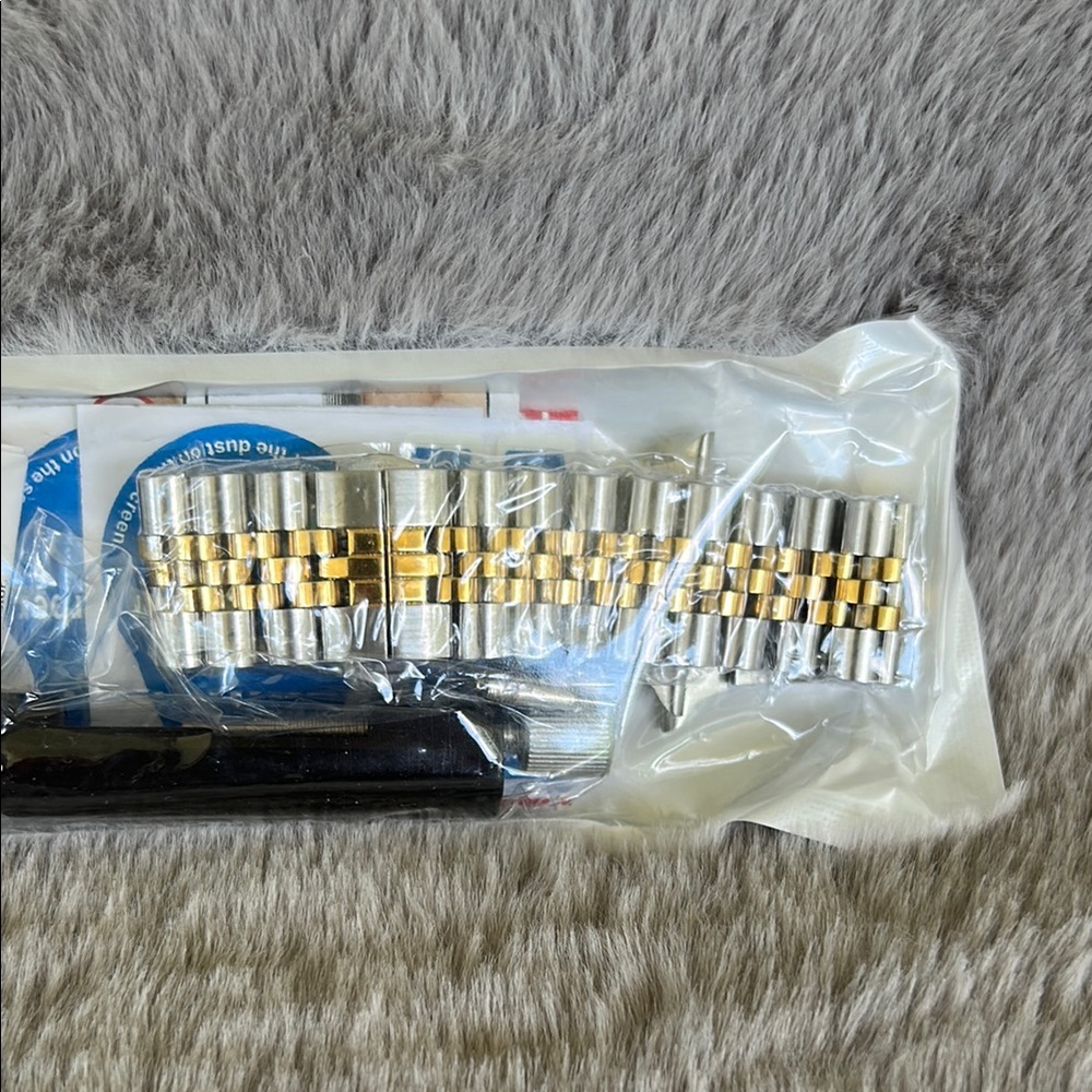 Silver and Gold Watch Band Set for Apple Watch Men’s